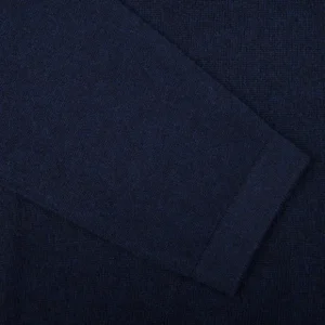 Stenströms Polo Shirts | Navy Blue Pure Cashmere Polo Shirt