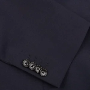 Eduard Dressler Suits | Navy Blue Spider Wool Suit
