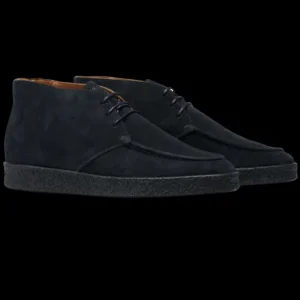 CQP Boots | Navy Blue Suede Leather Plana Boots