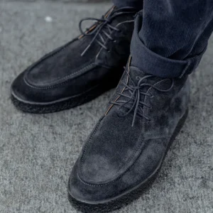 CQP Chukka Boots | Navy Blue Suede Leather Plana Boots