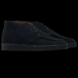 CQP Chukka Boots | Navy Blue Suede Leather Plana Boots