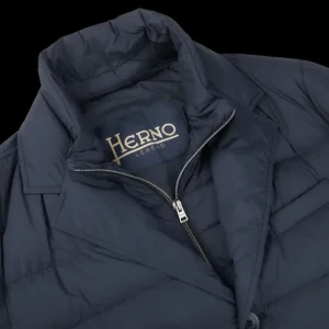 Herno Coats & Jackets | Navy Blue Technical Nylon Legend Hybrid Blazer