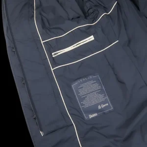 Herno Coats & Jackets | Navy Blue Technical Nylon Legend Hybrid Blazer
