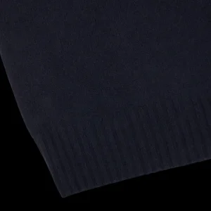 Altea Knitwear | Navy Blue Wool Cashmere Rollneck