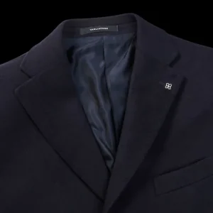 Tagliatore Coats & Jackets | Navy Blue Wool Cashmere Tailored Coat