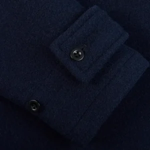 Gloverall Outerwear | Navy Blue Wool Monty Duffle Coat