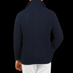 Maurizio Baldassari Outerwear | Navy Blue Zegna Baruffa Wool Brenta Jacket