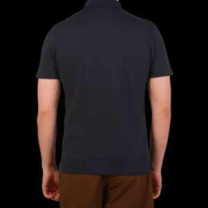 Sunspel Polo Shirts | Navy Cotton Riviera Polo Shirt