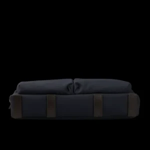 Mismo Briefcases | Navy Dark Brown M/S Canvas Office Briefcase