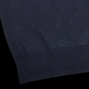 Gran Sasso Knitwear | Navy Extra Fine Merino Crew Neck