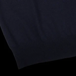Gran Sasso Knitwear | Navy Extrafine Merino Wool Zip Cardigan