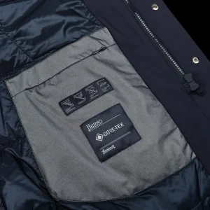 Herno Coats & Jackets | Navy Laminar Nylon Gore-Tex Coat