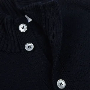 Gran Sasso Cardigans | Navy Merino Wool Button Cardigan