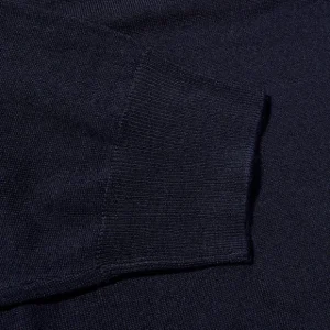 Fedeli Shirts | Navy 140S Wool Polo Shirt