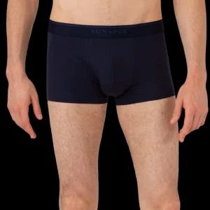 Sunspel Underwear | Navy Stretch Cotton Trunks