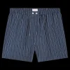 Derek Rose Underwear | Navy Striped Cotton Classic Fit Boxers
