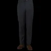 Studio 73 Trousers | Navy Super 130S Wool Pleated Suit Trousers