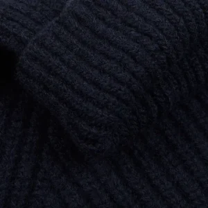 Inis Meain Knitwear | Navy Wool Cashmere Boatbuilder Rollneck