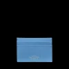 Smythson Wallets | Nile Blue Panama Leather Flat Card Holder
