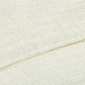Bresciani Socks | Off White Ribbed Wool Nylon Socks