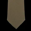 Dreaming Of Monday Ties | Olive Green 7-Fold Vintage Linen Tie
