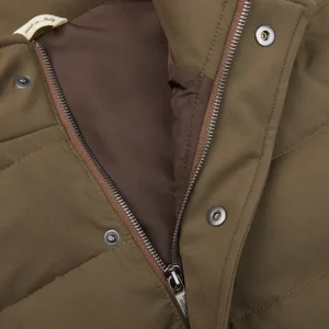 Maurizio Baldassari Gilets | Olive Green Nylon Down Padded Gilet