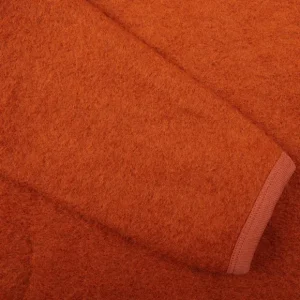 Universal Works Knitwear | Orange Wool Fleece Button Cardigan