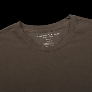 Majestic Filatures T-Shirts | Pine Green Cotton Stretch T-Shirt