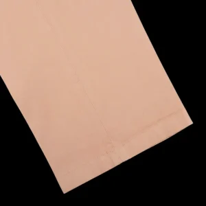 Canali Trousers | Pink Beige Cotton Stretch Flat Front Chinos