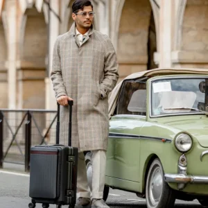 Carl Friedrik Weekend Bags | Polycarbonate Chocolate Leather Carry-On Pro