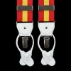 Albert Thurston Braces | Red Yellow Lords Stripe 40Mm Braces