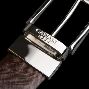 Canali Belts | Reversible Black Brown Leather 35Mm Belt