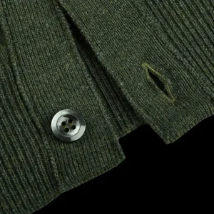 William Lockie Knitwear | Rosemary Green Lambswool Button Cardigan