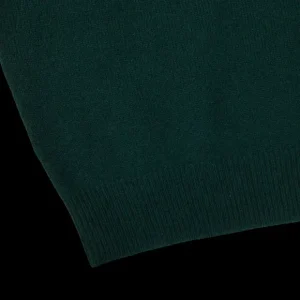 Alan Paine Sweaters | Tartan Green Lambswool Crew Neck