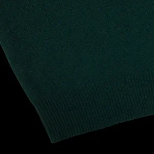 Alan Paine Sweaters | Tartan Green Lambswool V-Neck