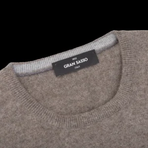 Gran Sasso Sweaters | Taupe Beige Pure Cashmere Crewneck