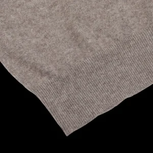 Gran Sasso Sweaters | Taupe Beige Pure Cashmere Crewneck