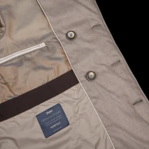 Herno Outerwear | Taupe Beige Virgin Wool Db Norfolk Jacket