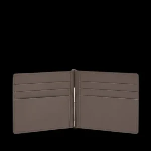 Smythson Wallets | Taupe Brown Ludlow Leather Money Clip Wallet