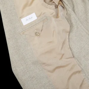 De Petrillo Blazers | Taupe Grey Herringbone Wool Posillipo Blazer