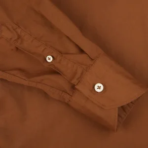 Tintoria Mattei Shirts | Tobacco Overdyed Cotton Poplin Shirt