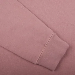 Sunspel Knitwear | Vintage Pink Cotton Loopback Sweatshirt