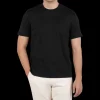Fedeli T-Shirts | Washed Black Organic Cotton Jersey T-Shirt