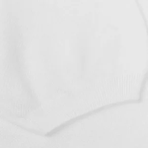 Gran Sasso Polo Shirts | White Fresh Cotton Mesh Polo Shirt