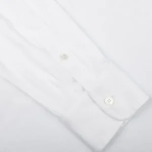 Fedeli Polo Shirts | White Giza Organic Cotton Polo Shirt