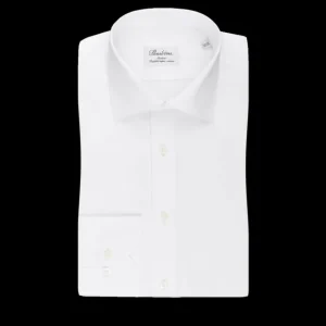 Stenströms Shirts | White Slimline Single Cuff Shirt