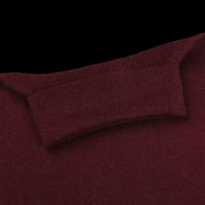 Gran Sasso Knitwear | Wine Melange Extra Fine Merino Roll Neck